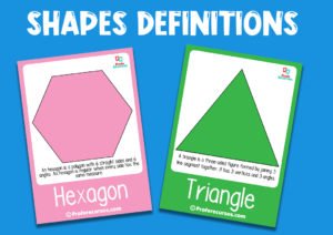 2d shapes flashcards for children