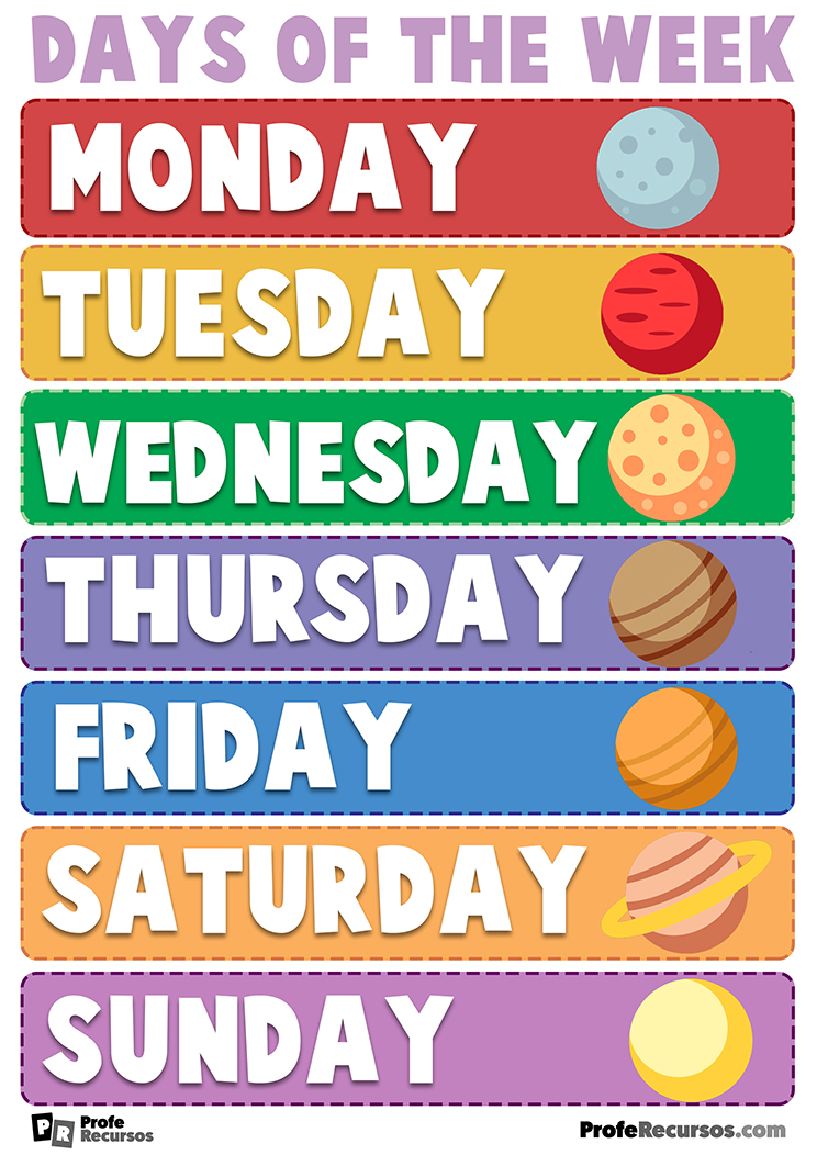 Days of the week for kids